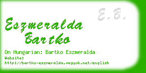 eszmeralda bartko business card